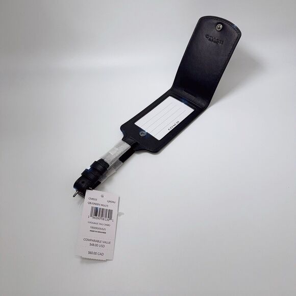 Coach CM033 Luggage Travel Name Tag In Signature Canvas With Green Camo Print - Picture 4 of 8